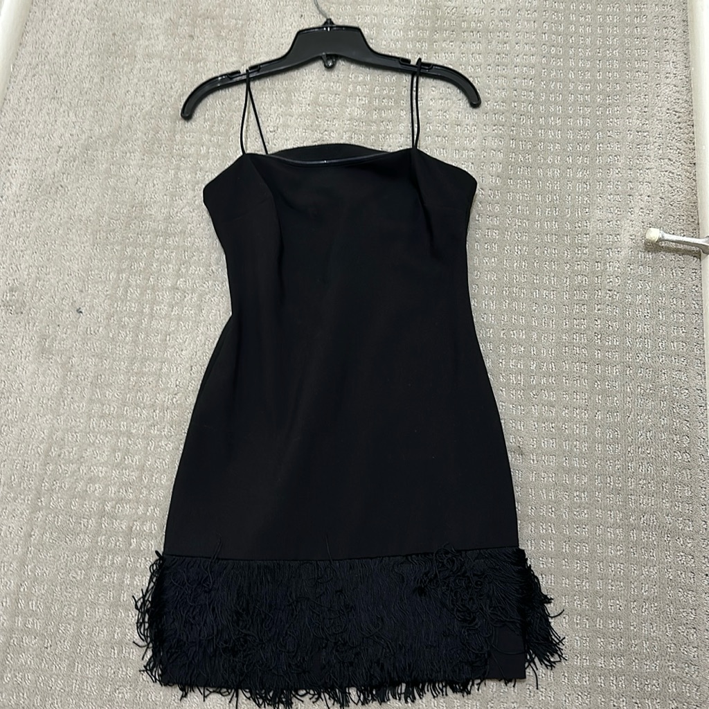 Likely Size 4 Black Fringe Mini Dress